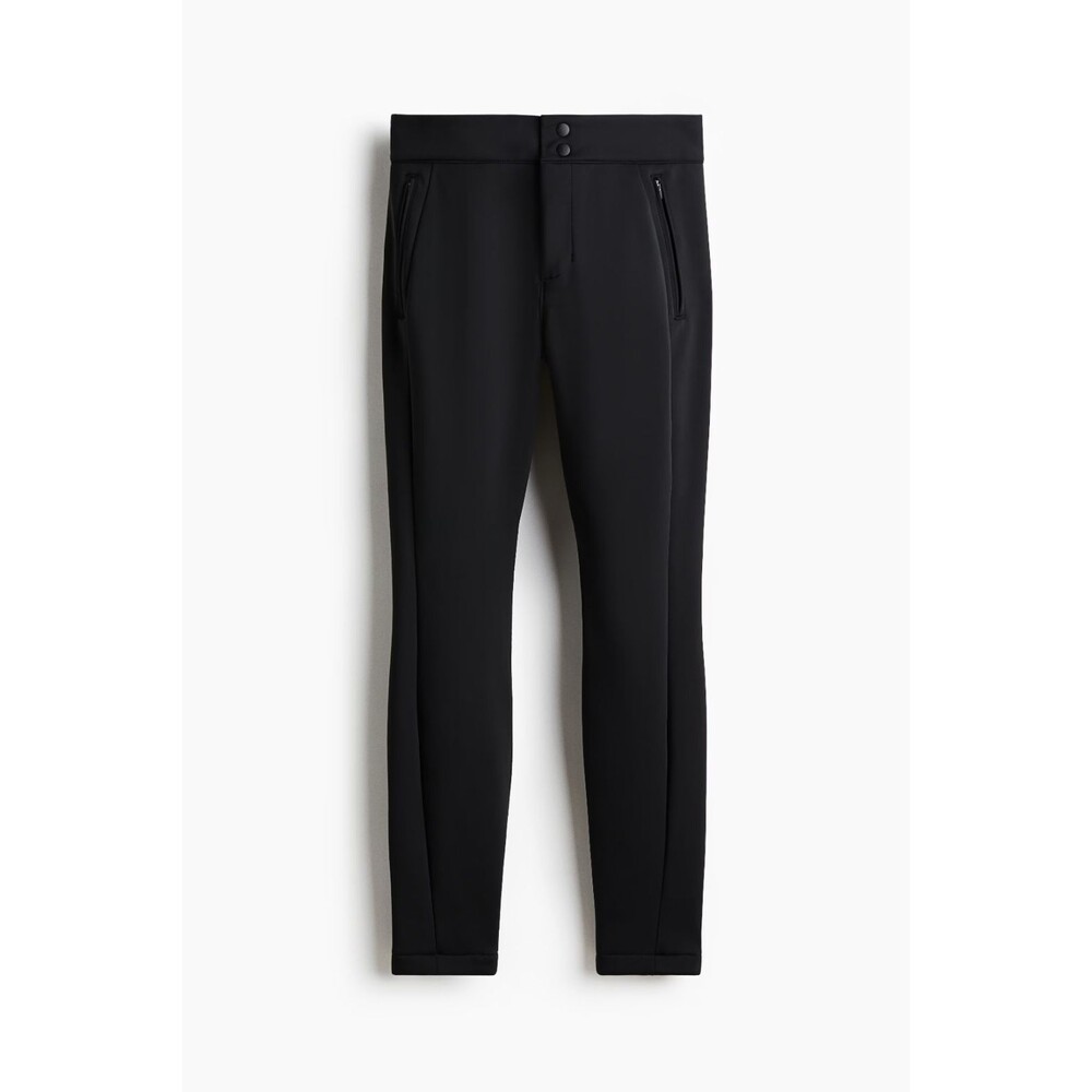 H&M Move Softshell Ski Pants Skinny Lined Windproof Water Repellent Black XS